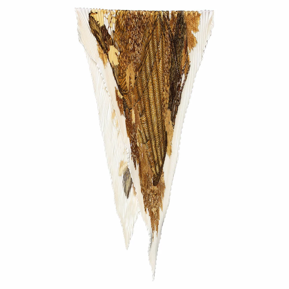 Hermes Hermès Cream Vendanges Printed Silk Plisse Scarf For Women 3 Hermes Hermès Cream Vendanges Printed Silk Plisse Scarf For Women