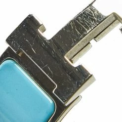 Hermes Hermès Clic Clac H Blue Enamel Palladium Plated Wide Bracelet For Women -Deals Hermes Store luxury women hermes used accessories p585181 009