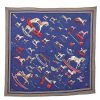 Hermes Hermès Blue Raconte Moi Le Cheval Silk Gavroche Scarf For Women