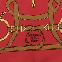 Hermes Red Eperon D'Or Silk Square Scarf For Women -Deals Hermes Store luxury women hermes used accessories p591887 001