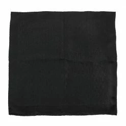 Hermes Hermès Black Faconnee Grand H Silk Pocket Square For Men