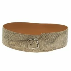 Hermes Beige Python Waist Belt Size 80 CM For Women