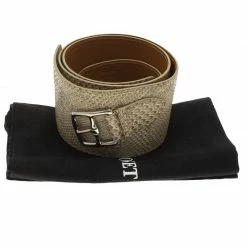 Hermes Beige Python Waist Belt Size 80 CM For Women -Deals Hermes Store luxury women hermes used accessories p59404 0006
