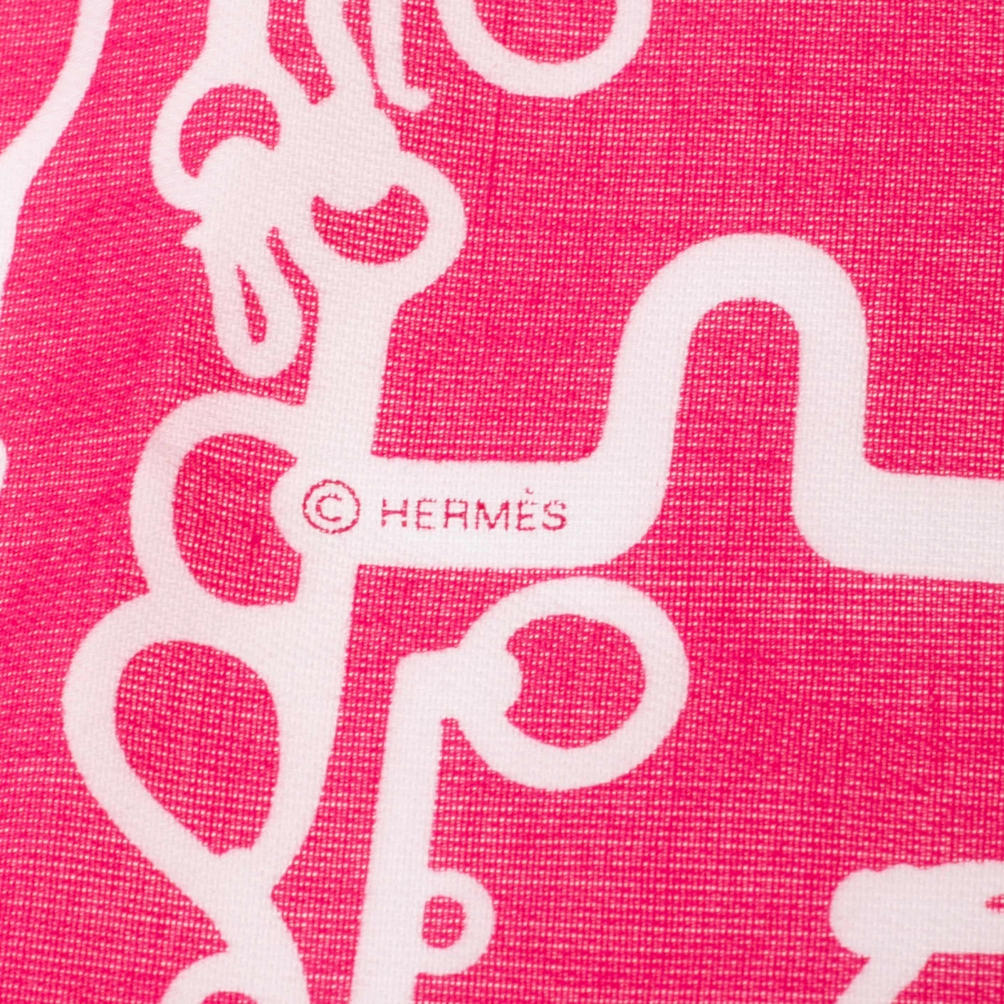 Hermes Pink Stirrup Printed Cotton Square Scarf For Women 6 Hermes Pink Stirrup Printed Cotton Square Scarf For Women - Image 4