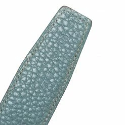 Hermes Ciel/Black Clemence And Box Leather H Buckle Reversible Belt 90CM For Women -Deals Hermes Store luxury women hermes used accessories p603207 003