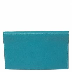 Hermes Turquoise Chevre Mysore Leather Vision II Agenda Cover For Women