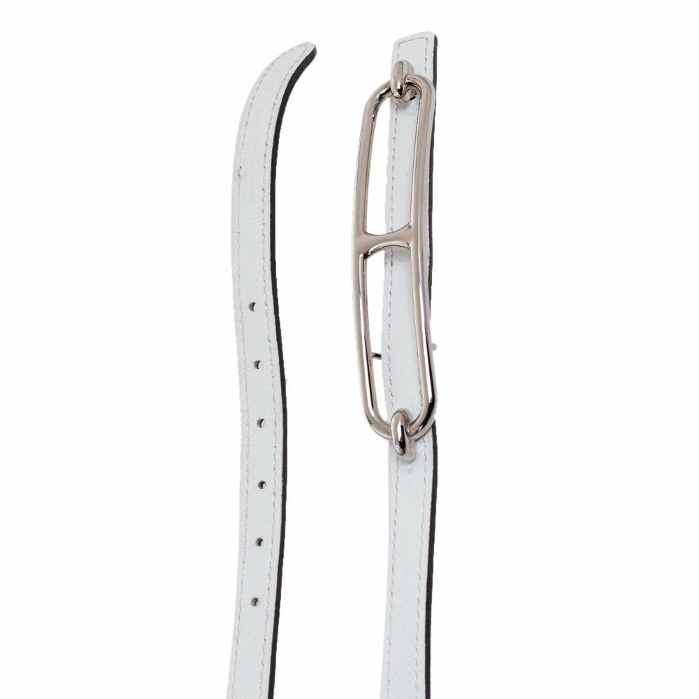 Hermes Blanc/Etoupe Epsom And Swift Leather Roulis Belt 85CM For Women 6 Hermes Blanc/Etoupe Epsom And Swift Leather Roulis Belt 85CM For Women - Image 4