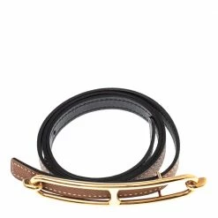 Hermes Gold/Black Epsom And Swift Leather Roulis Reversible Belt 70CM For Women 10 Hermes Gold/Black Epsom And Swift Leather Roulis Reversible Belt 70CM For Women -Deals Hermes Store luxury women hermes used accessories p609422 003