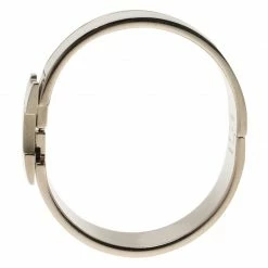 Hermes Clic Clac H Wide White Enamel Palladium Plated Bracelet For Women -Deals Hermes Store luxury women hermes used accessories p61068 004
