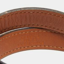 Hermes Hermès Brown Leather Gold Plated Kelly Double Tour Wrap Bracelet M For Women -Deals Hermes Store luxury women hermes used accessories p630397 003