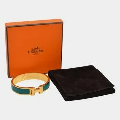 Hermes Clic H Malachite Narrow Bracelet 18cm For Women -Deals Hermes Store luxury women hermes used accessories p632592 006