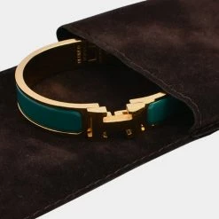 Hermes Clic H Malachite Narrow Bracelet 18cm For Women -Deals Hermes Store luxury women hermes used accessories p632592 007