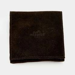 Hermes Hermès Gold Plated Orange Chain Link Hinged Wide Bracelet For Women -Deals Hermes Store luxury women hermes used accessories p632907 005