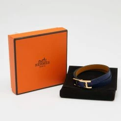 Hermes Hermès Behapi Bicolor Gold Plated Double Tour Reversible Bracelet T3 For Women -Deals Hermes Store luxury women hermes used accessories p633995 001