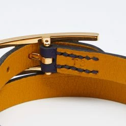 Hermes Hermès Behapi Bicolor Gold Plated Double Tour Reversible Bracelet T3 For Women -Deals Hermes Store luxury women hermes used accessories p633995 005