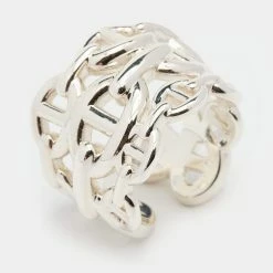 Hermes Hermès Sterling Silver Chaine D'ancre Enchainee Ring Size EU 53 For Women 9 Hermes Hermès Sterling Silver Chaine D'ancre Enchainee Ring Size EU 53 For Women -Deals Hermes Store luxury women hermes used accessories p634408 002