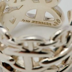 Hermes Hermès Sterling Silver Chaine D'ancre Enchainee Ring Size EU 53 For Women 10 Hermes Hermès Sterling Silver Chaine D'ancre Enchainee Ring Size EU 53 For Women -Deals Hermes Store luxury women hermes used accessories p634408 004