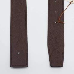 Hermes Noir/Chocolat Box And Togo Leather Reversible Belt Strap 85CM For Women -Deals Hermes Store luxury women hermes used accessories p636271 1652423968 007