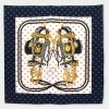 Hermes Hermès Black & White Brides De Gala Silk Scarf For Women