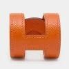 Hermes Hermès Orange Epsom Leather Ano Cuff Bracelet For Women -Deals Hermes Store luxury women hermes used accessories p639882 1652425321 005