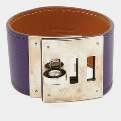 Hermes Hermès Purple Leather Kelly Dog Bracelet For Women