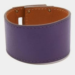Hermes Hermès Purple Leather Kelly Dog Bracelet For Women -Deals Hermes Store luxury women hermes used accessories p639908 005