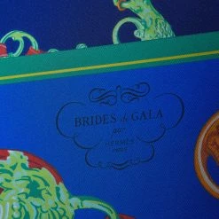 Hermes Hermès Blue & Green Brides De Gala Silk Maxi Twilly For Women -Deals Hermes Store luxury women hermes used accessories p640698 004