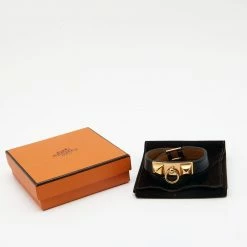 Hermes Rivale Black Leather Double Tour Bracelet XS For Women -Deals Hermes Store luxury women hermes used accessories p644133 001