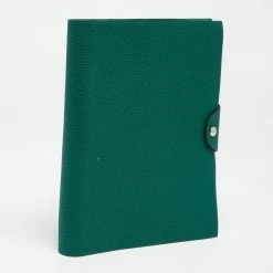 Hermes Menthe Clemence Leather Ulysee MM Agenda/Notebook For Women -Deals Hermes Store luxury women hermes used accessories p644136 008