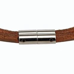 Hermes Brown Leather Choker Necklace For Women -Deals Hermes Store luxury women hermes used accessories p64615 003