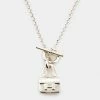 Hermes Hermès Sterling Silver Amulettes Constance Pendant Toggle Necklace For Women -Deals Hermes Store luxury women hermes used accessories p646378 003