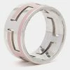 Hermes Hermès Sterling Silver Pink Enamel Move H Ring Size EU 52 For Women -Deals Hermes Store luxury women hermes used accessories p649656 005