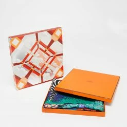 Hermes Multicolour Mountain Zebra Silk Square Scarf For Women -Deals Hermes Store luxury women hermes used accessories p650018 003