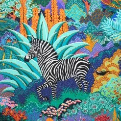 Hermes Multicolour Mountain Zebra Silk Square Scarf For Women -Deals Hermes Store luxury women hermes used accessories p650018 008