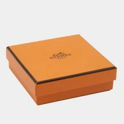 Hermes Wide Orange Enamel Gold Tone Metal Bangle Bracelet For Women -Deals Hermes Store luxury women hermes used accessories p659655 002