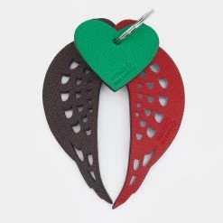 Hermes Multicolore Epsome Leather Loverbirds Key Ring For Women