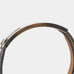 Hermes Pousse Pousse Black Leather Palladium Plated Adjustable H Bracelet For Women -Deals Hermes Store luxury women hermes used accessories p661777 005