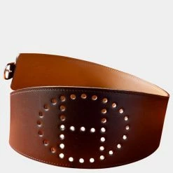 Hermes Brown Cintura Belt Size 90 Cm For Women