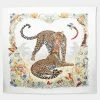 Hermes Hermès Cream Jungle Love Cashmere Silk Shawl For Women -Deals Hermes Store luxury women hermes used accessories p668378 002