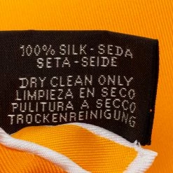 Hermes Hermès Orange Brides De Gala Shadow Silk Scarf For Women -Deals Hermes Store luxury women hermes used accessories p669234 006