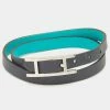 Hermes Green And Black Leather Behapi Reversible Double Tour Bracelet S For Women -Deals Hermes Store luxury women hermes used accessories p669336 001