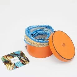 Hermes Hermès Blue Chasse Au Bois Silk Plisse Scarf For Women 11 Hermes Hermès Blue Chasse Au Bois Silk Plisse Scarf For Women -Deals Hermes Store luxury women hermes used accessories p669409 004