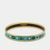 Hermes Multi Color Enamel Gold Tone Metal Bangle Bracelet For Women -Deals Hermes Store luxury women hermes used accessories p669613 001