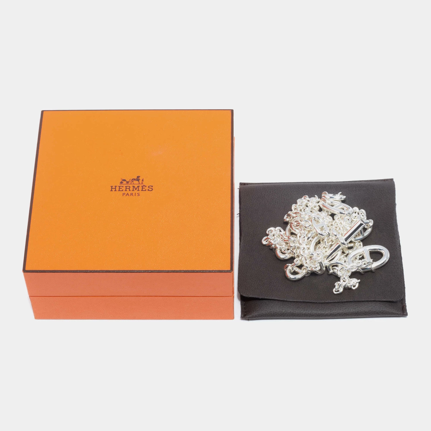 Hermes Hermès Sterling Silver Farandole Toggle Long Necklace For Women 6 Hermes Hermès Sterling Silver Farandole Toggle Long Necklace For Women - Image 4