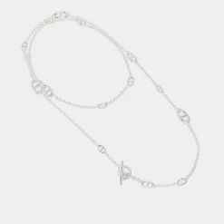 Hermes Hermès Sterling Silver Farandole Toggle Long Necklace For Women 8 Hermes Hermès Sterling Silver Farandole Toggle Long Necklace For Women -Deals Hermes Store luxury women hermes used accessories p673396 004