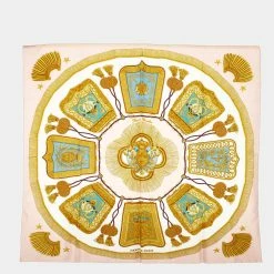 Hermes Multi Color/Pink Poste Et Cavalerie Silk Scarf For Women -Deals Hermes Store luxury women hermes used accessories p673932 002