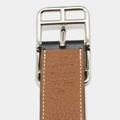 Hermes Black/Gold Box And Togo Leather Cape Cod Reversible Belt 85CM For Men -Deals Hermes Store luxury women hermes used accessories p679557 002