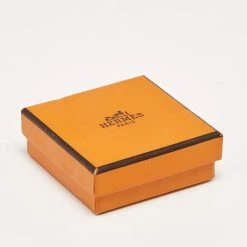 Hermes Hermès Cage D'H Gold Plated Pink Lacquer Stud Earrings For Women -Deals Hermes Store luxury women hermes used accessories p679706 005