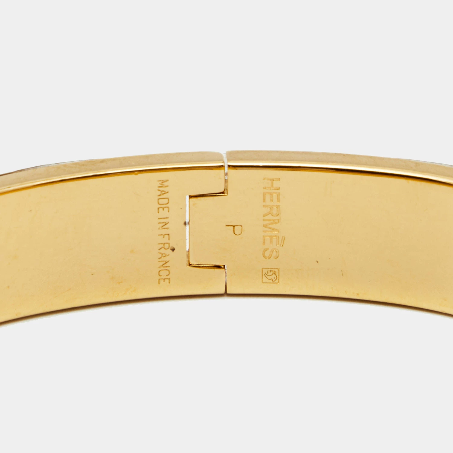 Hermes Hermès Clic H Purple Enamel Gold Plated Narrow Bracelet For Women 7 Hermes Hermès Clic H Purple Enamel Gold Plated Narrow Bracelet For Women - Image 5