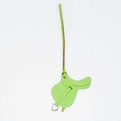Hermes Green Swift Leather Paddock Selle Bag Charm For Women